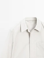 Cotton blend crepe overshirt - Limited Edition