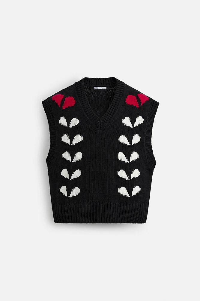 LIMITED EDITION HEART JACQUARD VEST