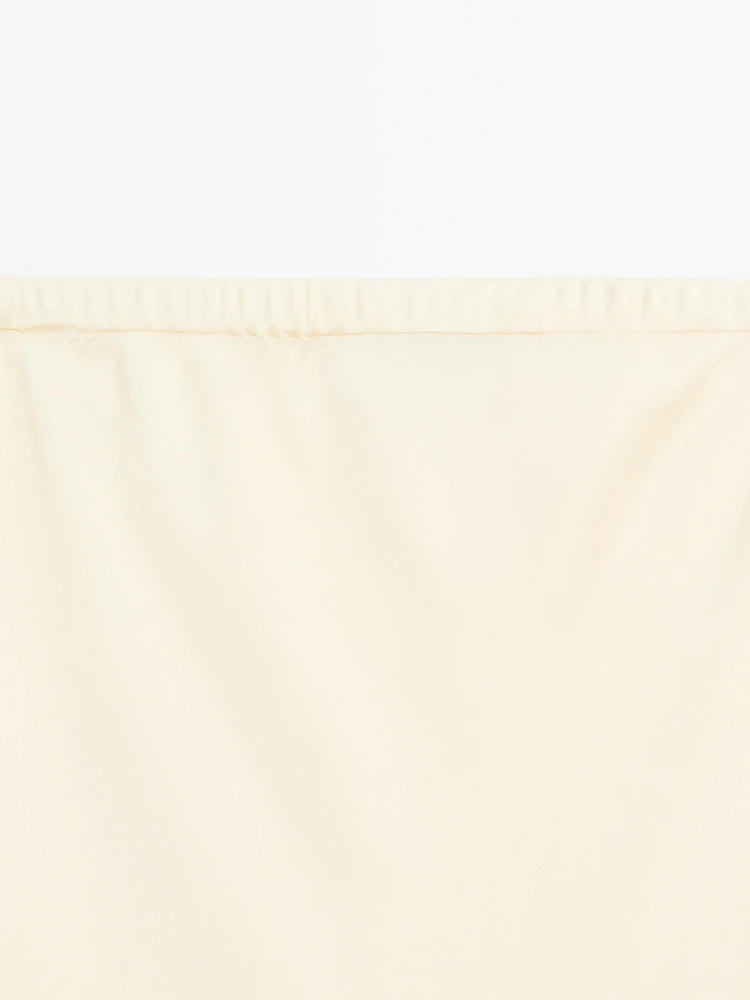 Flowing satin-effect skirt
