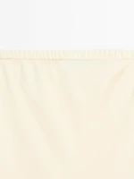 Flowing satin-effect skirt