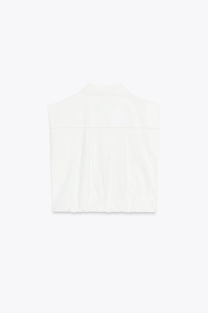 TOPSTITCHING ELASTIC HEM VEST