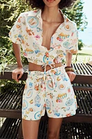 CHEMISE IMPRIMÉE MANCHES COURTES