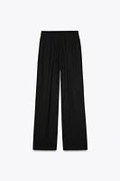 ELASTIC WAIST WIDE LEG PANTS