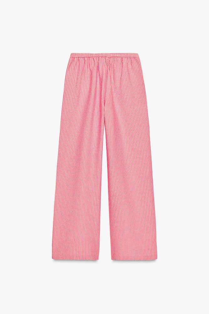 PANTALON LARGE RAYÉ