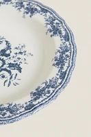 FLORAL EARTHENWARE SOUP PLATE