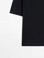 T-shirt en maille à manches courtes 100 % lin