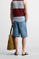 BERMUDA EN DENIM À POCHE DE CHARPENTIER