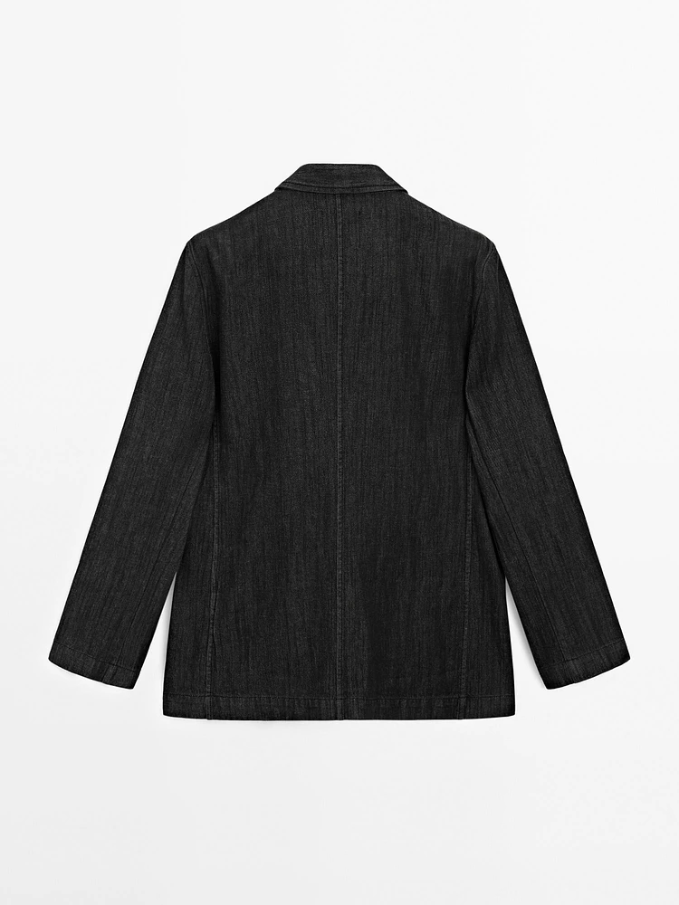 Blazer loose fit denim