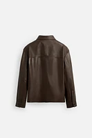 LEATHER OVERSHIRT