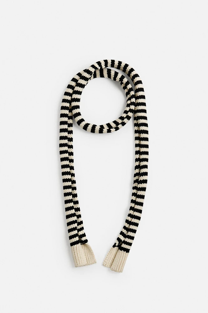 LIMITED EDITION STRIPED KNIT SCARF