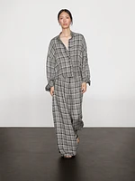 100% linen check shirt