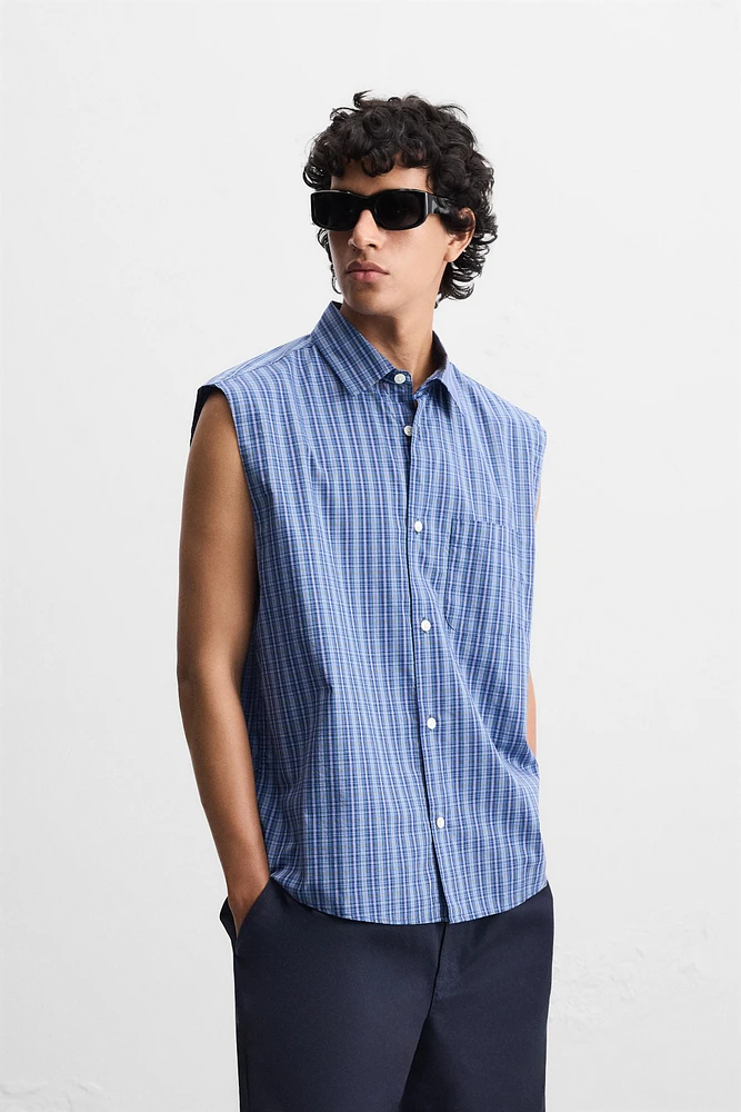 RELAXED FIT CHECKERED SHIRT