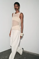SLEEVELESS KNIT TOP