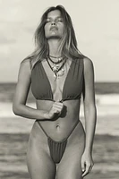 RIB WIDE STRAP BIKINI TOP