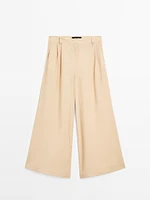 Pantalon palazzo à pinces