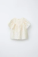 BLOUSE FLEURS BRODÉES