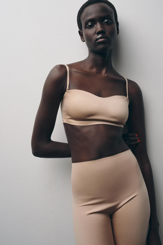 STRAPPY BANDEAU BRA WITH POLYAMIDE