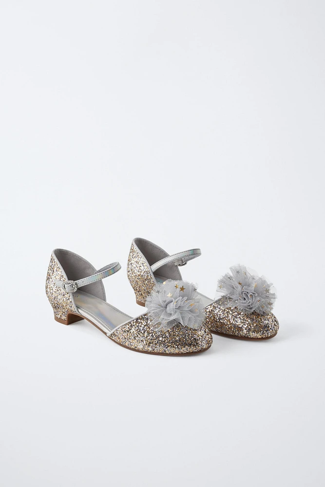 POMPOM HEEL SHOES