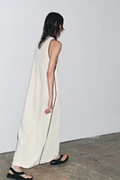 ZW COLLECTION LINEN BLEND DRESS WITH TRIM