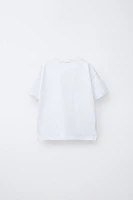 CROCHET HEART POCKET T-SHIRT