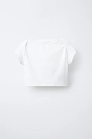 TOP CROPPED UNI ÉLASTIQUE