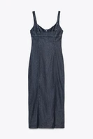 Z1975 STRAPPY DENIM MIDI DRESS