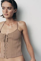 LACED KNIT CORSET