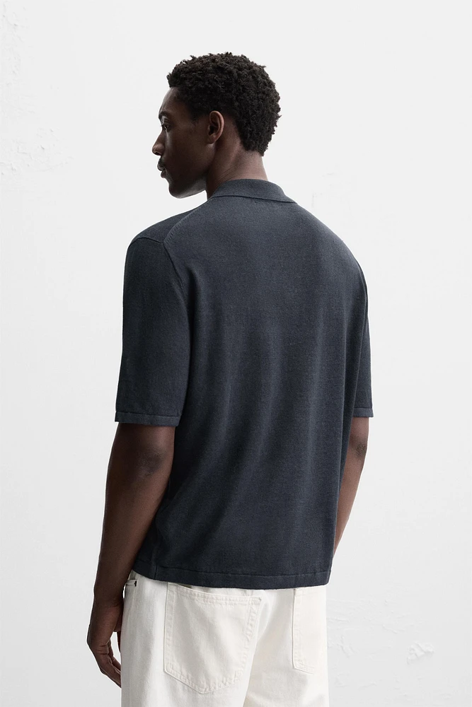 100% HEMP KNIT POLO SHIRT