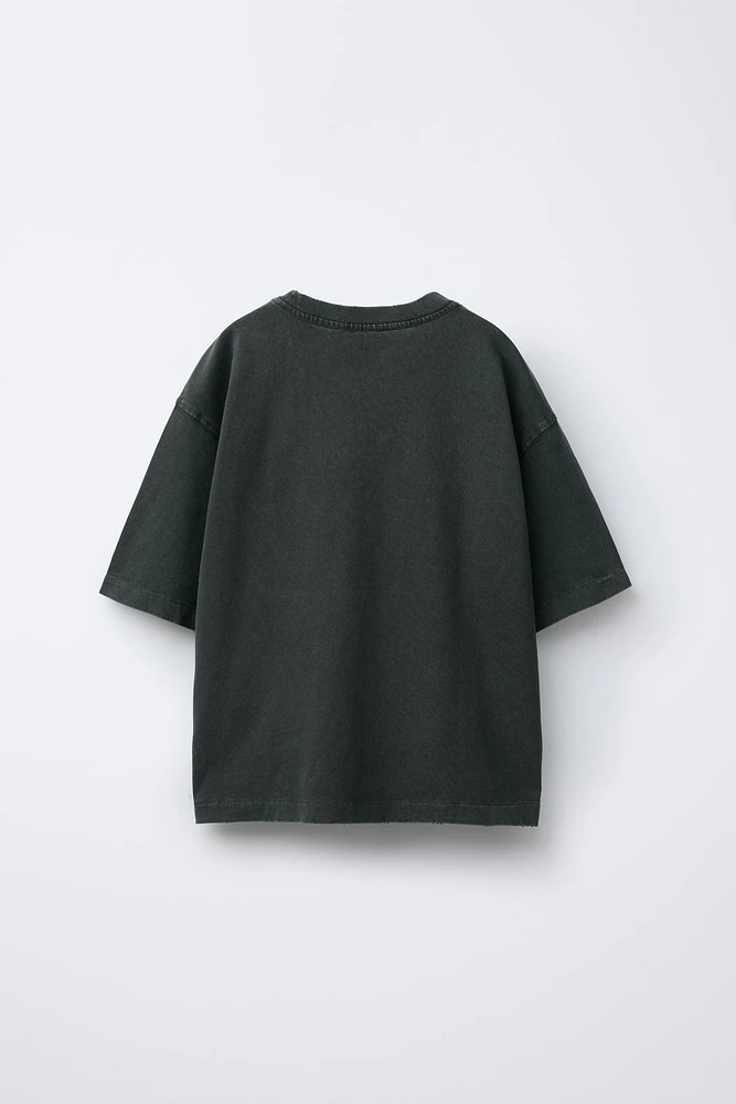 WASHED EFFECT POCKET T-SHIRT