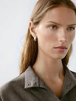 Linen blend stand collar jacket
