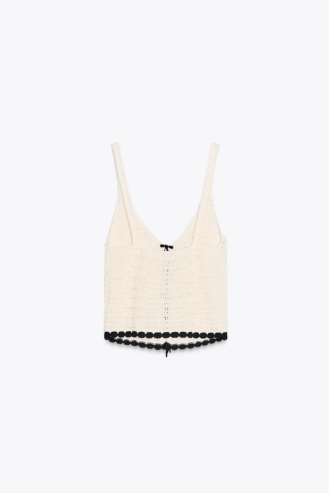 TOP CROCHET NŒUDS
