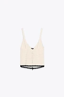 TOP CROCHET NŒUDS