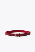 CEINTURE EN CUIR À BOUCLE CARRÉE