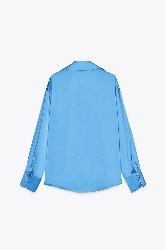 SATIN EFFECT BASIC SHIRT