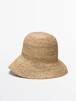 Chapeau raphia nœud