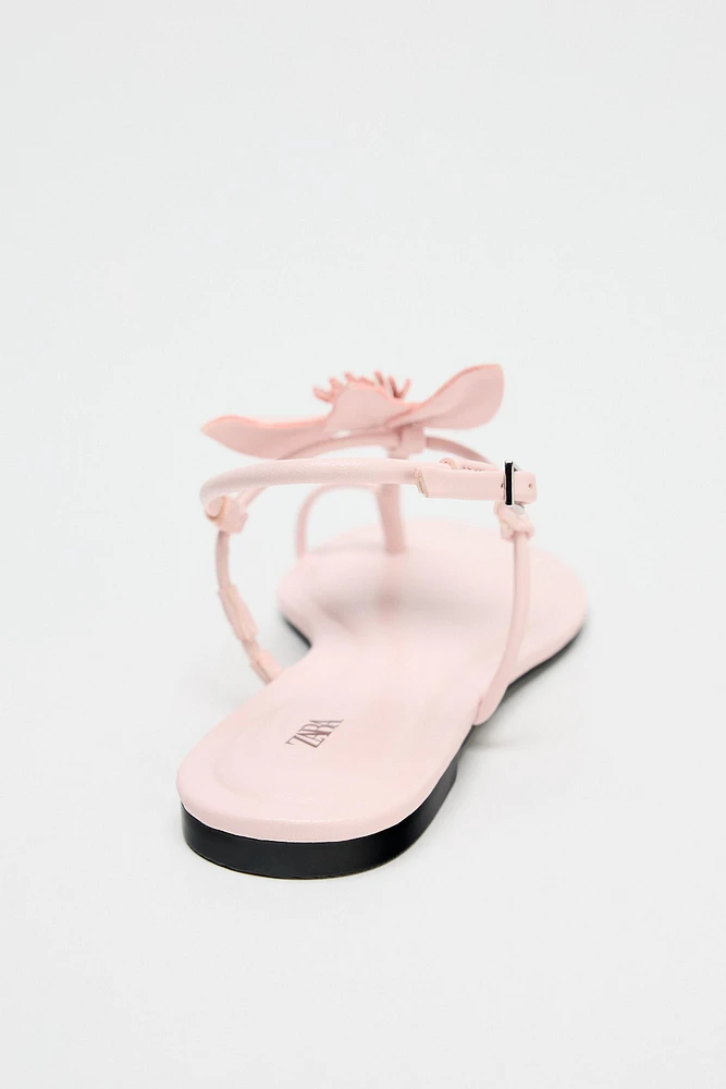FLAT SANDALS WITH FLOWER