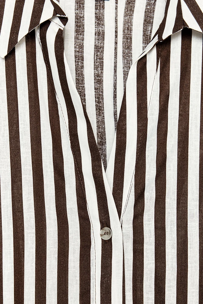 CHEMISE MANCHE LARGE AVEC LIN