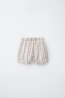 SHORT RUSTIQUE À RAYURES