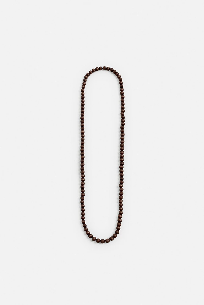 WOOD BEAD NECKLACE