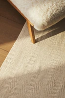 HERRINGBONE WOOL AREA RUG