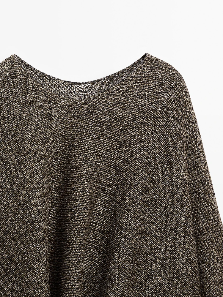 Cape en maille chinée - Studio