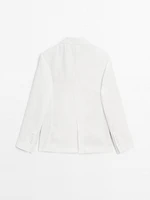 Blazer cache-cœur moulant en lin - Limited Edition