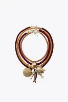 PACK OF 4 ROPE NECKLACES WITH MARINE CHARMS