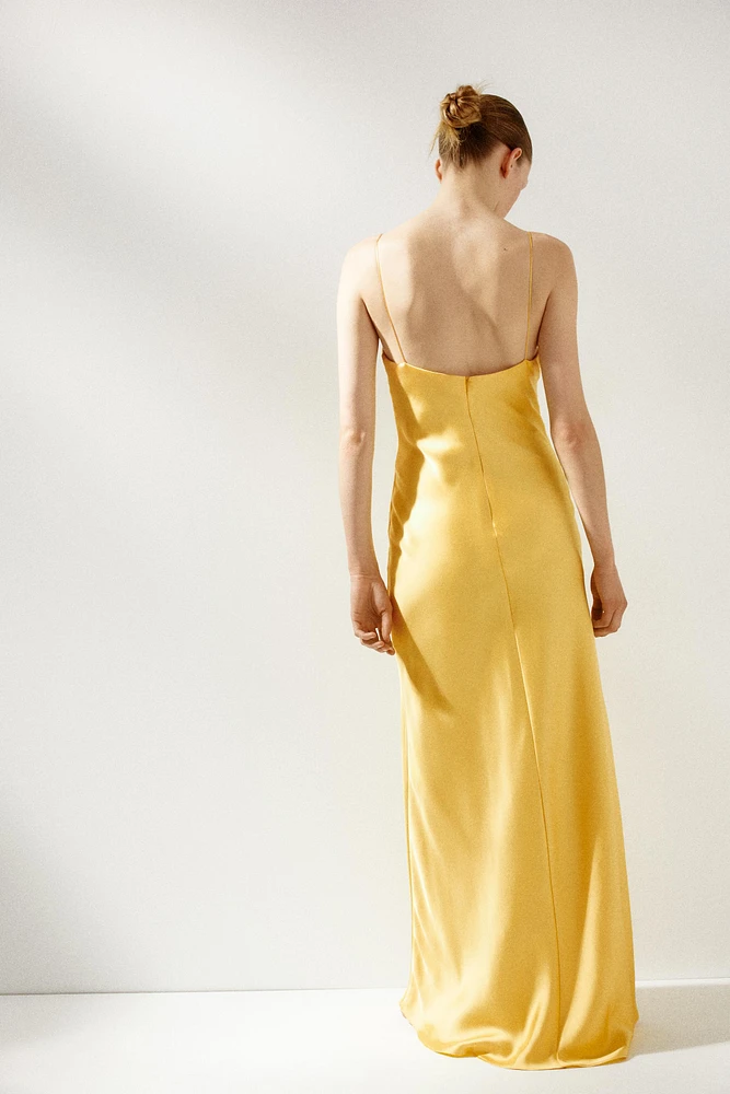 SATIN LONG DRESS