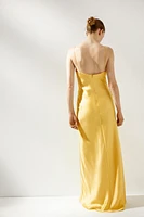 SATIN LONG DRESS