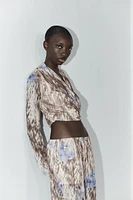 TOP CROISÉ TULLE IMPRIMÉ