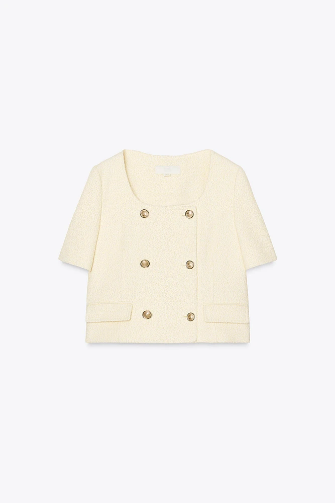 STRUCTURED SHORT SLEEVE BLAZER