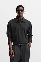 VISCOSE BLEND POLO SHIRT