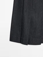 Jupe midi denim coton