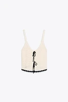 TOP CROCHET NŒUDS